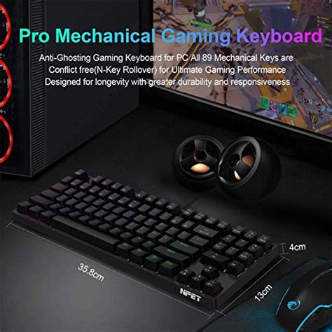 Npet K80 Tkl Tenkeyless Gaming Keyboard Ultra Portable Compact