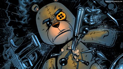 Gangster Teddy Bear Pins Rain Hd Wallpaper Anime Wallpaper Better