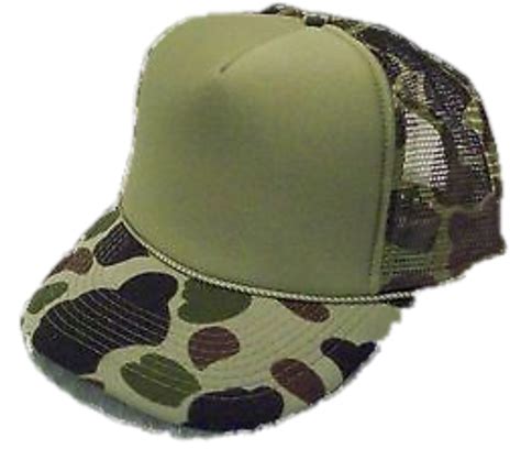 Green Front Green Camouflage Trucker Hat Mesh Hat Snap Back Hat Blank