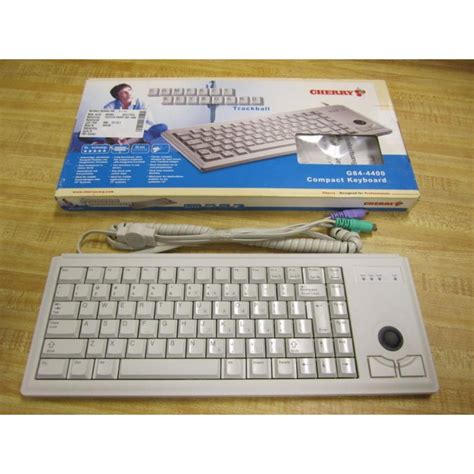 Cherry G84 4400 Compact Keyboard With Trackball G844400 Mara Industrial