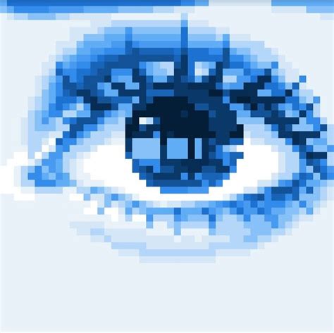 48x48 Blue Eye Pixel Art Grid Easy Pixel Art Cool Pixel Art