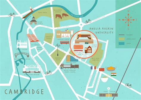 Colour Sound Map Of Cambridge Map Infographic Map Illustrated Map