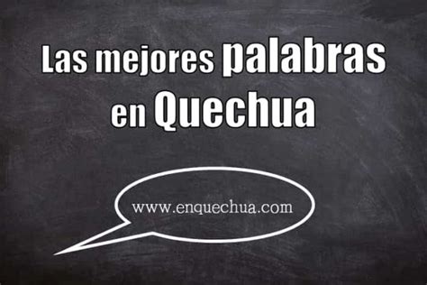 Las Mejores Palabras En Quechua Y Significado
