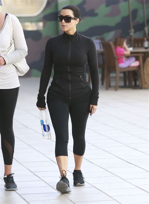 Kim Kardashian Barrys Bootcamp In Sherman Oaks March 2015 Celebmafia