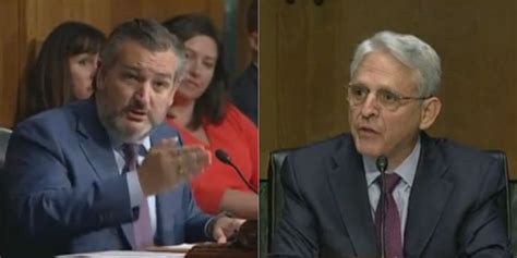 Watch Ted Cruz Grills Garland On Doj Memo Son In Laws Profiting From
