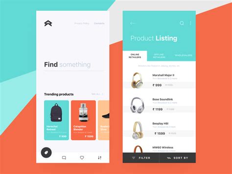 400+ ecommerce components, 50+ sections, 20+ pages and mdb pro included. E-commerce UI app by Cuberto on Dribbble