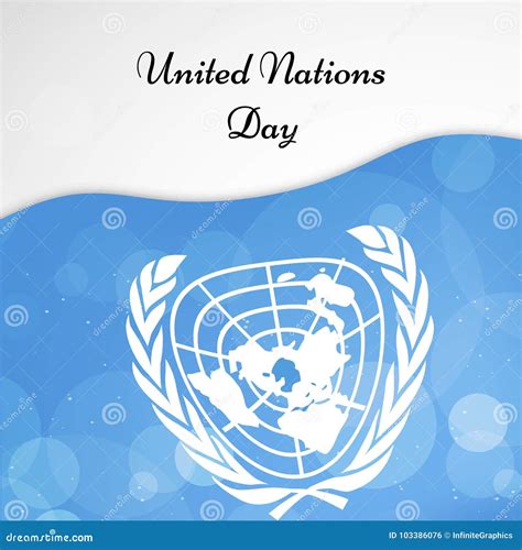 Illustration Of United Nations Day Background Editorial Photo