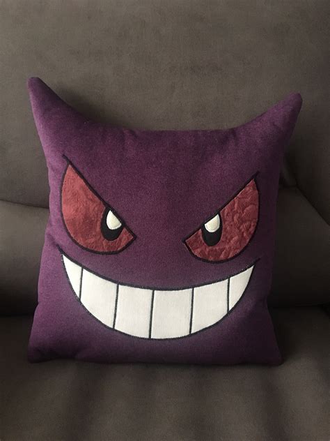 Gengar Inspired Funny Cushion Pillow Etsy