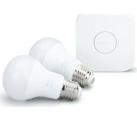 Buy Philips Hue White Smart Bulb Starter Kit E27 Free Delivery Currys