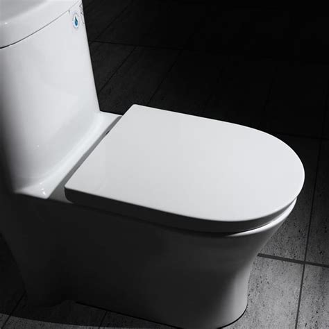 Modern Dual Flush One Piece Elongated Siphonic Toilet With Slow Close