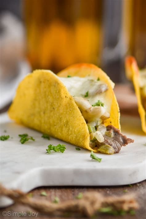 Philly Cheesesteak Baked Tacos Simple Joy