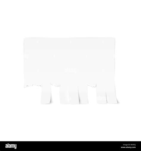 Tear Off Paper Template White Advertisement Paper On White Background