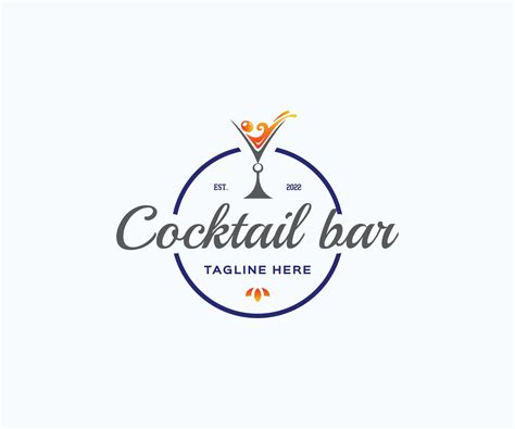 Cocktail Logo Design Template Bar Logo 10628580 Vector Art At Vecteezy
