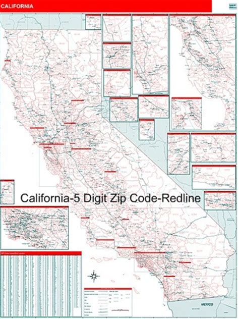 California Zip Code Map With Wooden Rails From