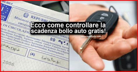 Scadenza Bollo Auto Come Controllare Gratis Online