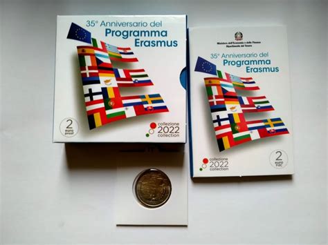 Italy 2 Euro 2022 Erasmus 3 Coins Catawiki