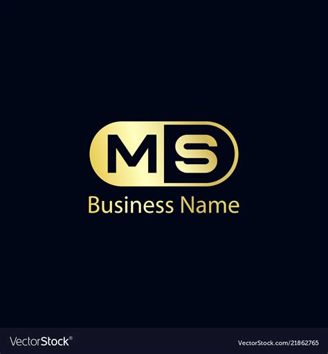 Initial Letter Ms Logo Template Design Royalty Free Vector