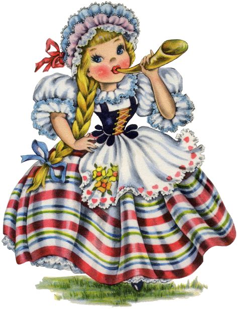 Cute Retro Swiss Doll Image The Graphics Fairy