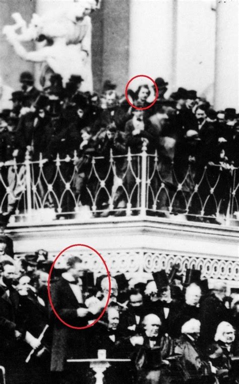 A Closeup Of A Photo Taken At Abraham Lincolns Second Inauguration