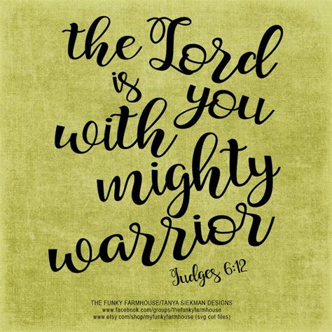 Svg And Png The Lord Is With You Mighty Warrior Etsy Uk