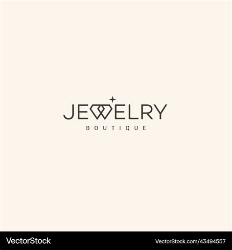 Jewelry Lettering Logo Royalty Free Vector Image