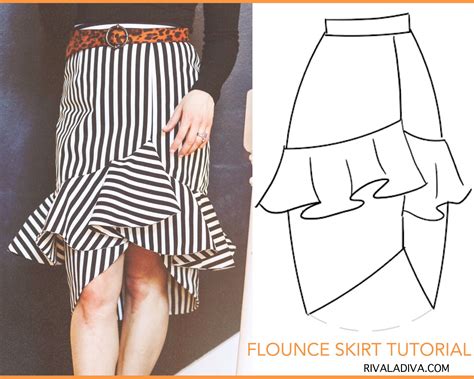 Flounce Skirt Tutorial Skirt Tutorial Pencil Skirt Pattern Flounce