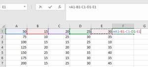 Microsoft Excel Comment Soustraire Plusieurs Cellules