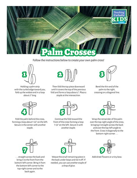 How To Fold A Palm Cross Teaching Catholic Kids