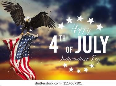 Inscription Happy Th July Usa Flag Stock Photo Shutterstock