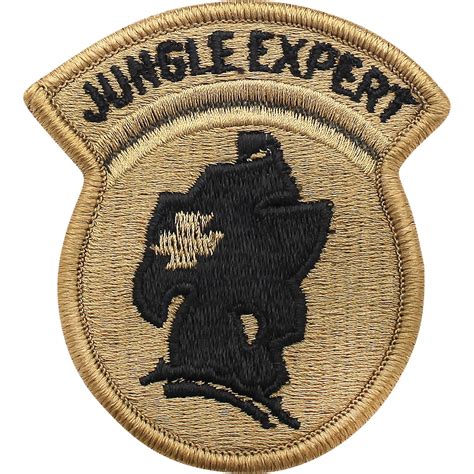 Army Patch Jungle Expert Subdued Hook And Loop Ocp Rank And Insignia