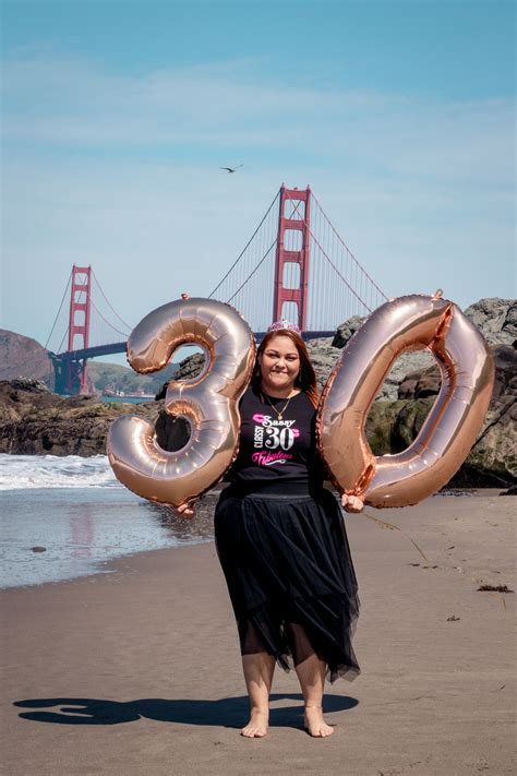 Rose Gold Balloons For 30th Birthday Photoshoot With The Golden Gate