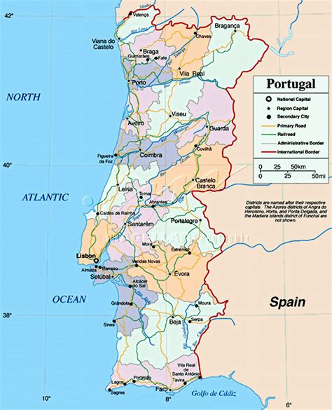Portugal Coastline Map