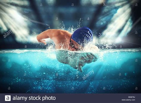 Boy Swimming Underwater In Pool Hi Res Stock Photography And Images Alamy