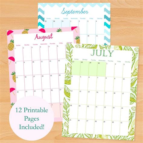 Free download printable monthly calendar 2021 with us federal holidays, including week numbers, horizontal/vertical layout in ms word (docx), pdf, jpg image format. 2021 2022 Printable Monthly Calendar 2021 2022 Printable | Etsy