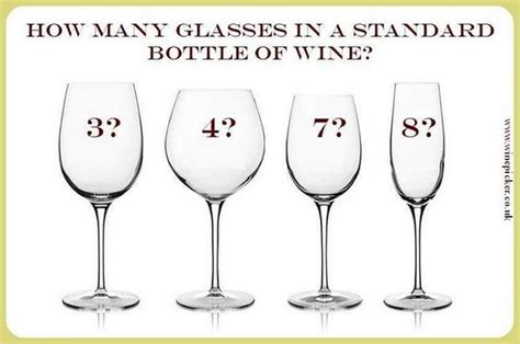 How Many Glasses In A Standard Bottle Of Wine Wine Bottle Wine Wine Facts