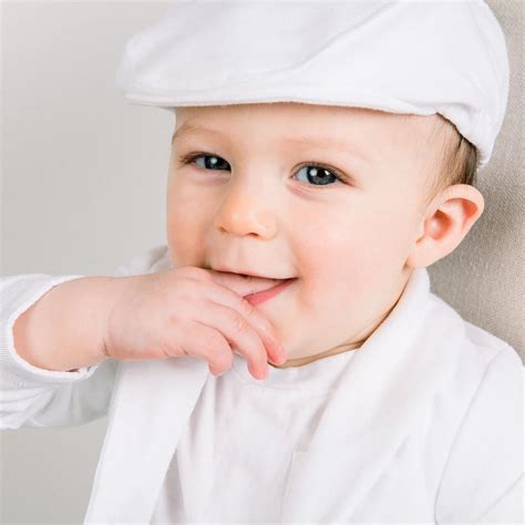 Baby Boy Baptism Hats White French Cotton Newsboy Cap Baby Etsy