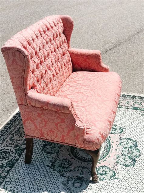 The popular indoor loveseats, 2 seater sofas and snuggler chairs have proved a stylish way to provide extra seating. high Back Tufted Love Seat // her name is Birdie in 2020 ...