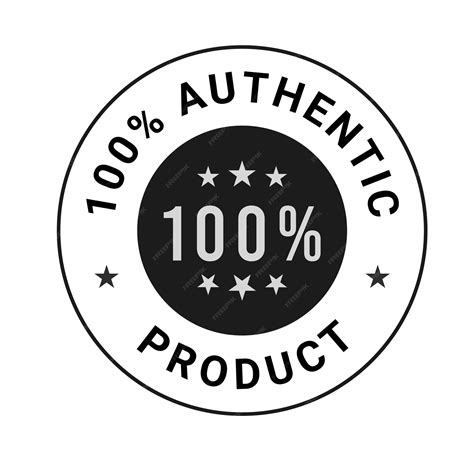 Premium Vector Authentic Product Label 100 Percent Authentic Product