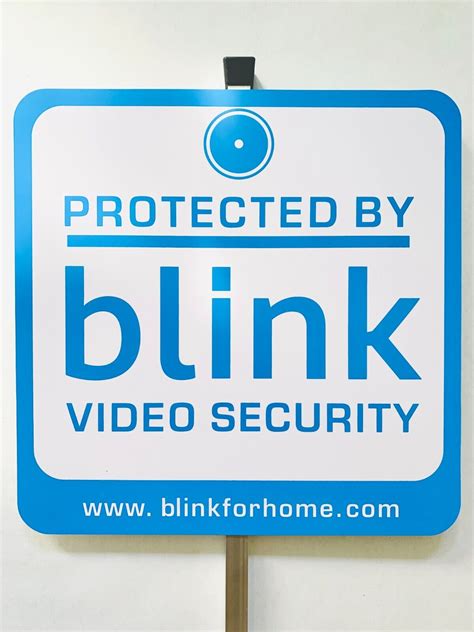 Blink Security Yard Sign W 28 Aluminum Post Security Alarm Camera