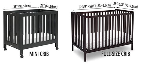 When you think about your baby's nursery, you probably envision the color of the walls, a stylish crib and a comfortable rocking chair or glider. Mini Crib vs. Standard Crib | What is the difference in size?