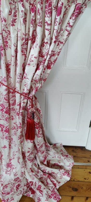 Beautiful Cabbage And Roses Curtains Fully Lined Sizewxl 86x72 Pinchback Curtains