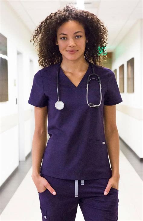 Womens Casma Three Pocket Scrub Top Purple Scrubs Outfit Nurse Outfit Scrubs Scrubs