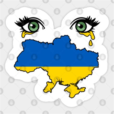 Ukraine Flag Crying Tears For Ukraine Ukraine Flag Crying Tears For