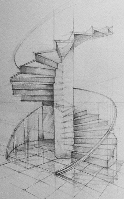 Stairs Drawing Simple 33 Ideas Architecture Design Sketch Interior