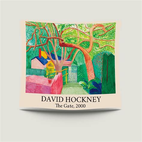 David Hockney The Gate Tapestry English Painter David Etsy