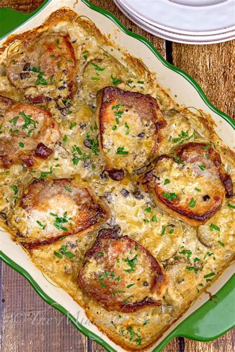 Bake in moderate oven, 350 degrees for 1 hour. Pork Chops & Scalloped Potatoes Casserole Recipe | Yummly ...