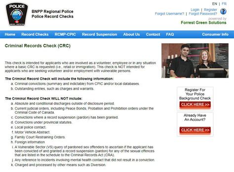 Bnpp Regional Police Criminal Record Checks