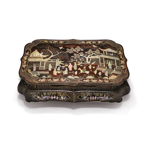 A Mother Of Pearl Inlaid Lacquer Low Table Ming Dynasty 16th 17th