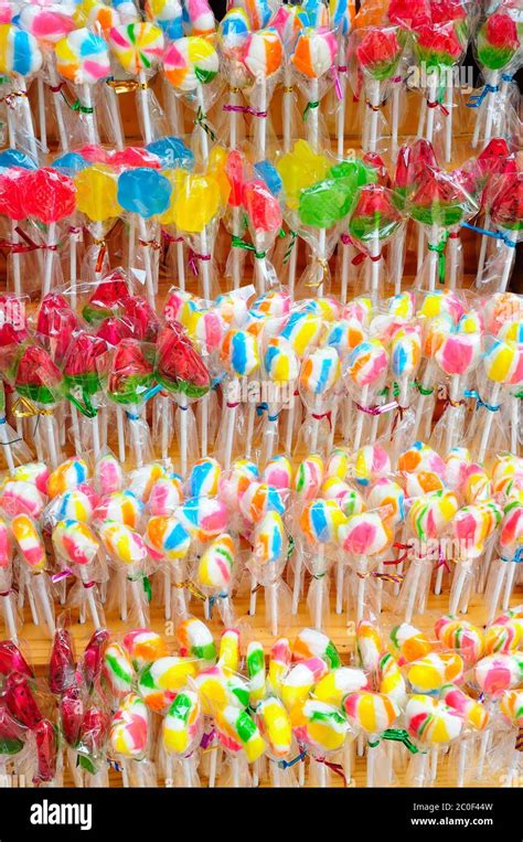 Colorful Lollipop Candies Stock Photo Alamy