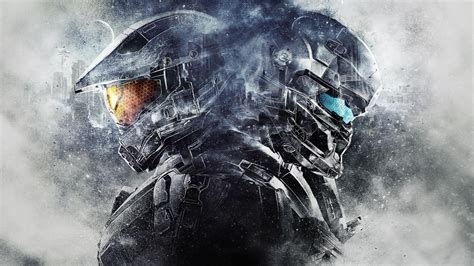 Halo 5 Master Chief And Spartan Locke Wallpaper Merged 2560x1440 Halo